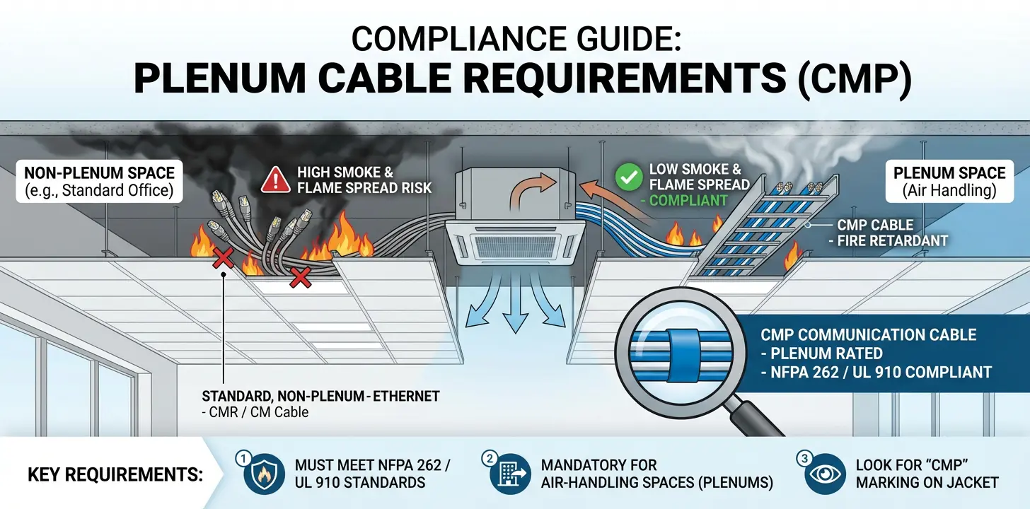 Plenum Cable Requirements (CMP) — Where It’s Required (and Why)
