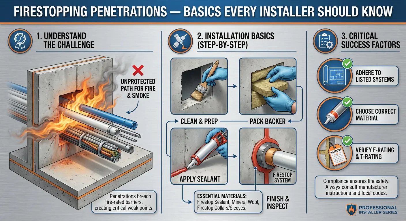 Firestopping Penetrations - Low-Voltage Compliance Guide