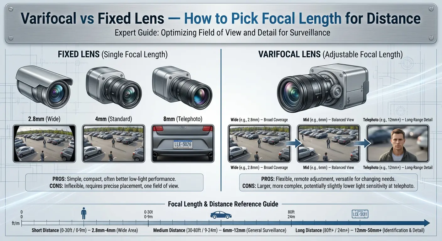 Varifocal vs Fixed Lens — How to Pick Focal Length for Distance